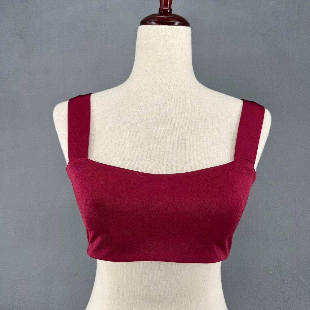 Staple Swim Bikini Top Womens 8 (4 US) Maroon Red Fayt the Label Australia Beach